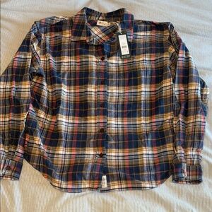 Plaid Button-Up Shirt